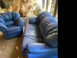 Кожаный б/у диван. диван кожаный б/у и кресло- 80000